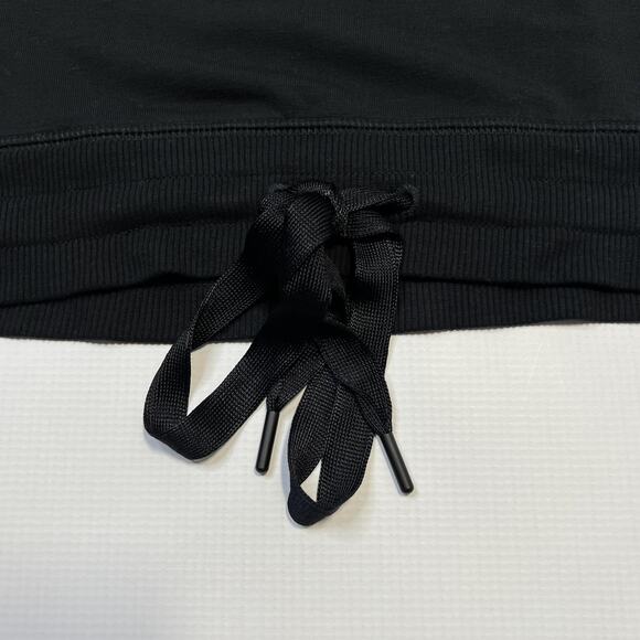 Banana Republic Sweater Womens Small Black Baby Terry Drawstring Pullover Top - Picture 5 of 12